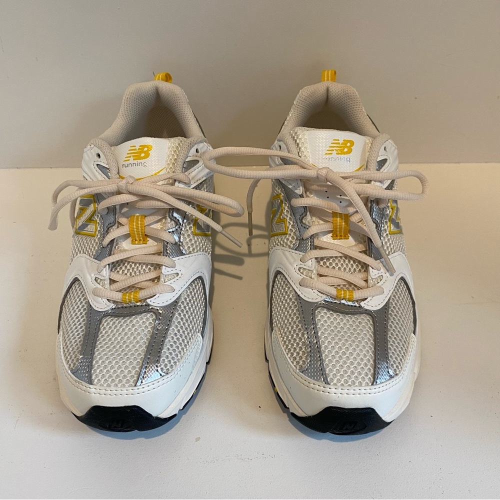 New Balance White and Yellow Women's Sneakers 0032 - Picture 8 of 15